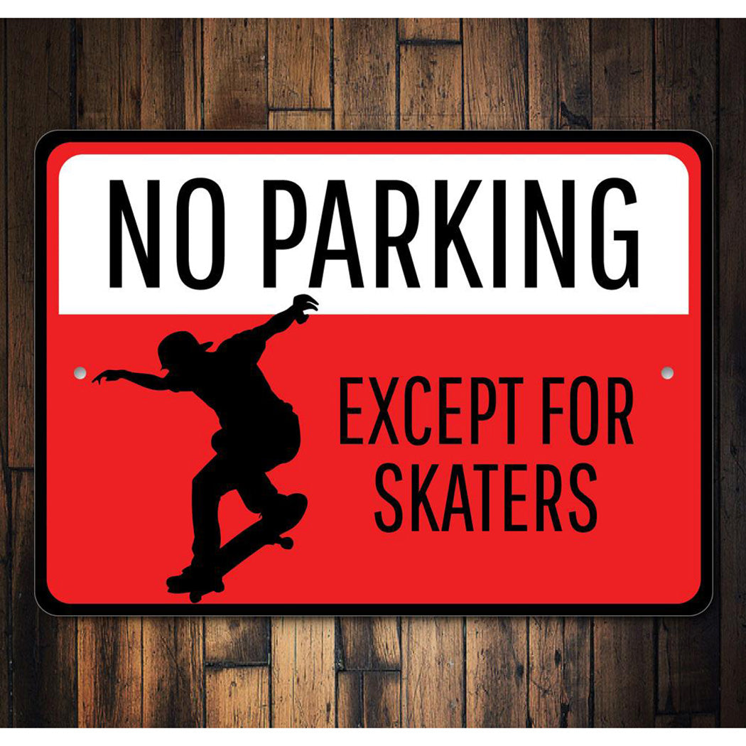 No Parking Except Sign