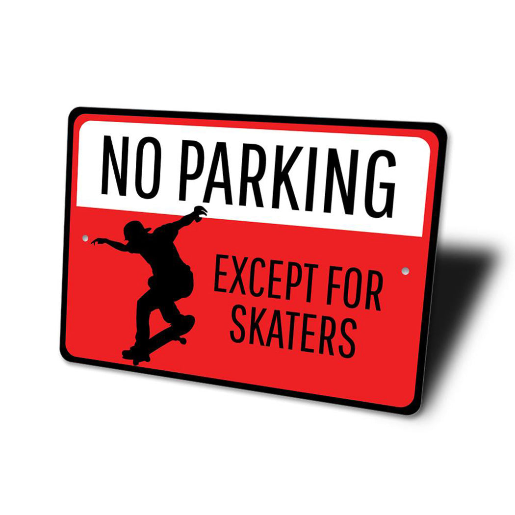 No Parking Except Sign