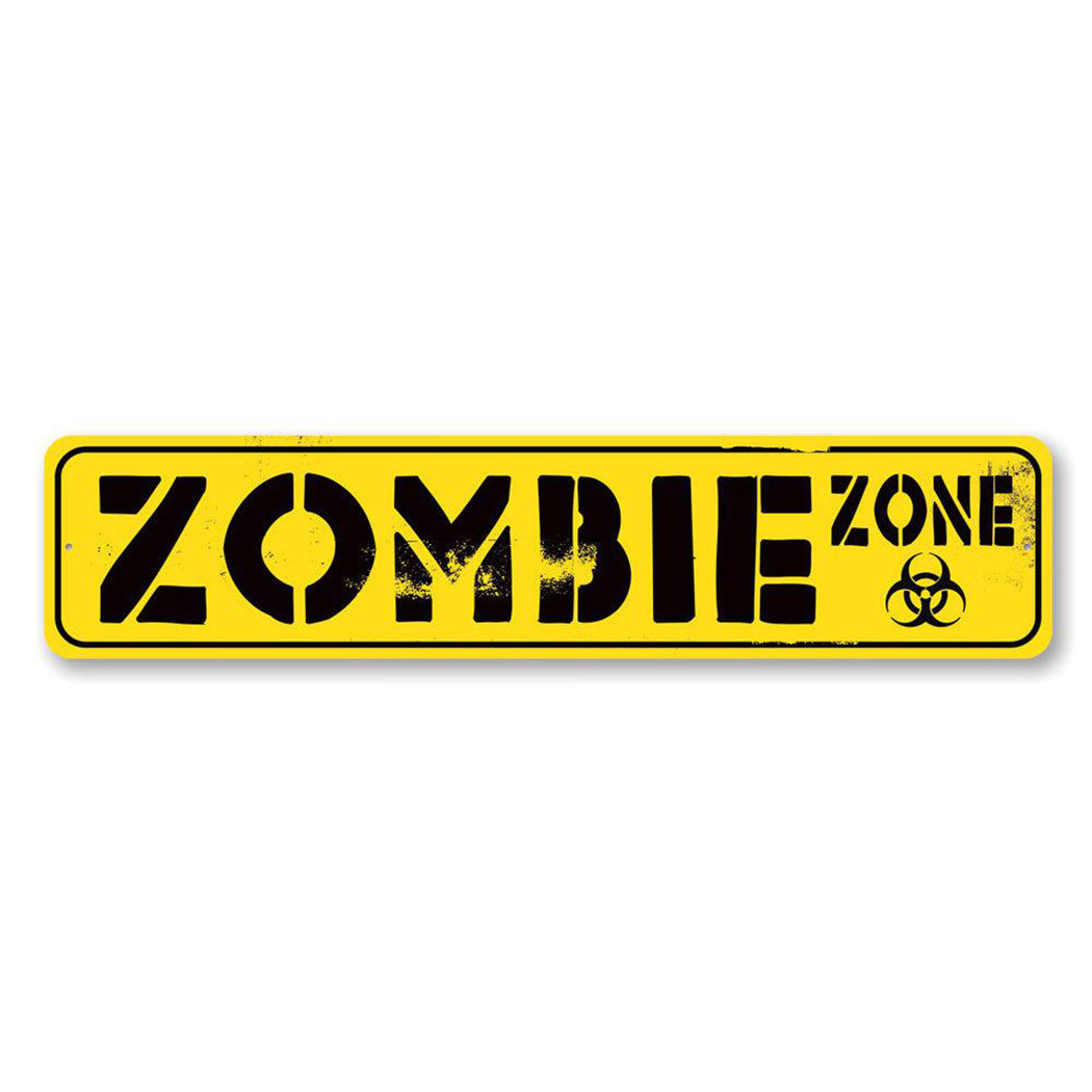 Zombie Street Metal Sign