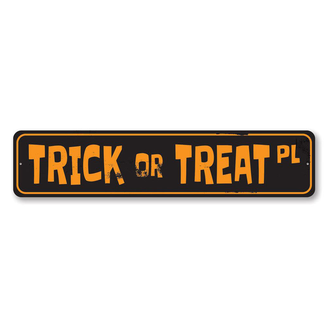 Trick or Treat Street Metal Sign