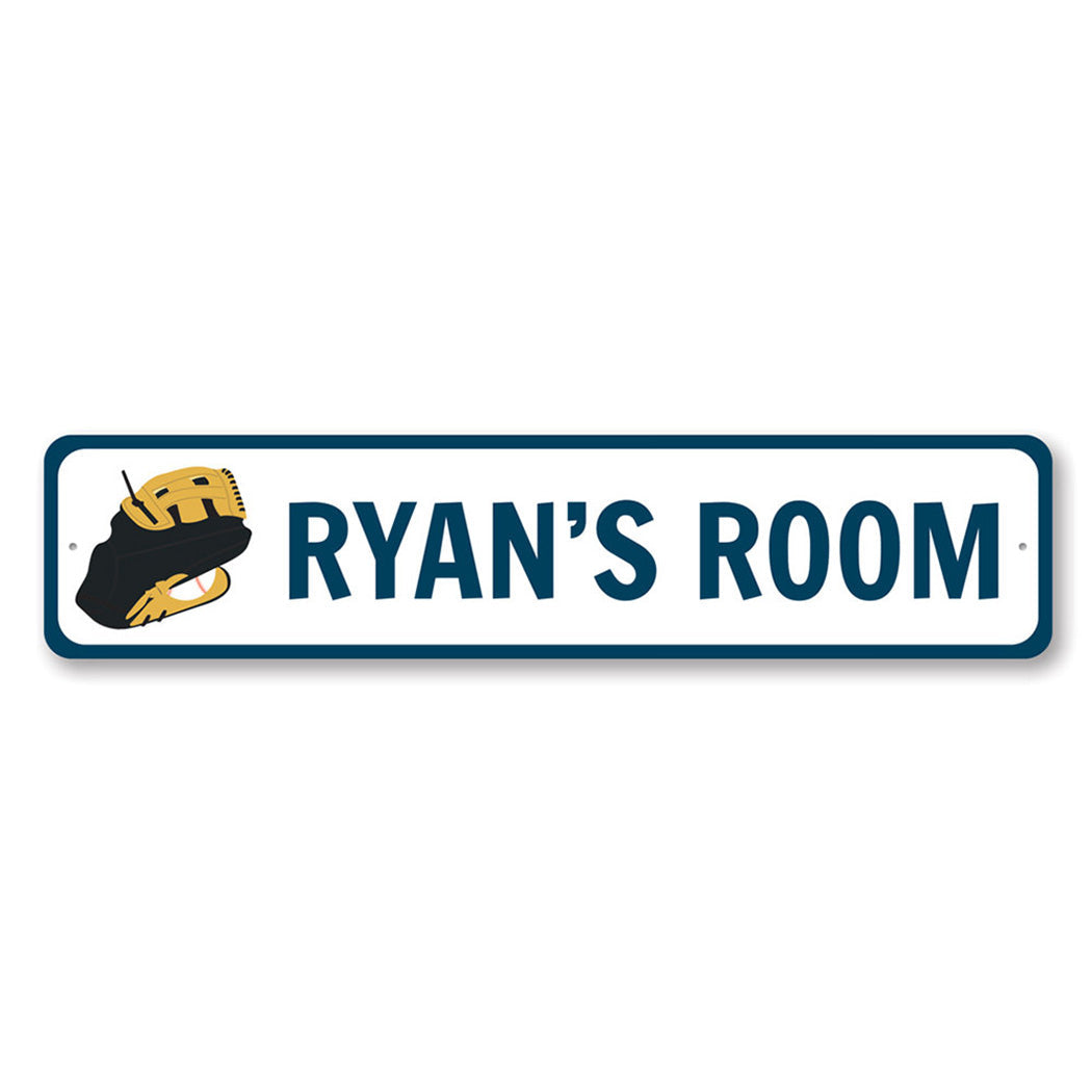 Baseball Glove Metal Sign