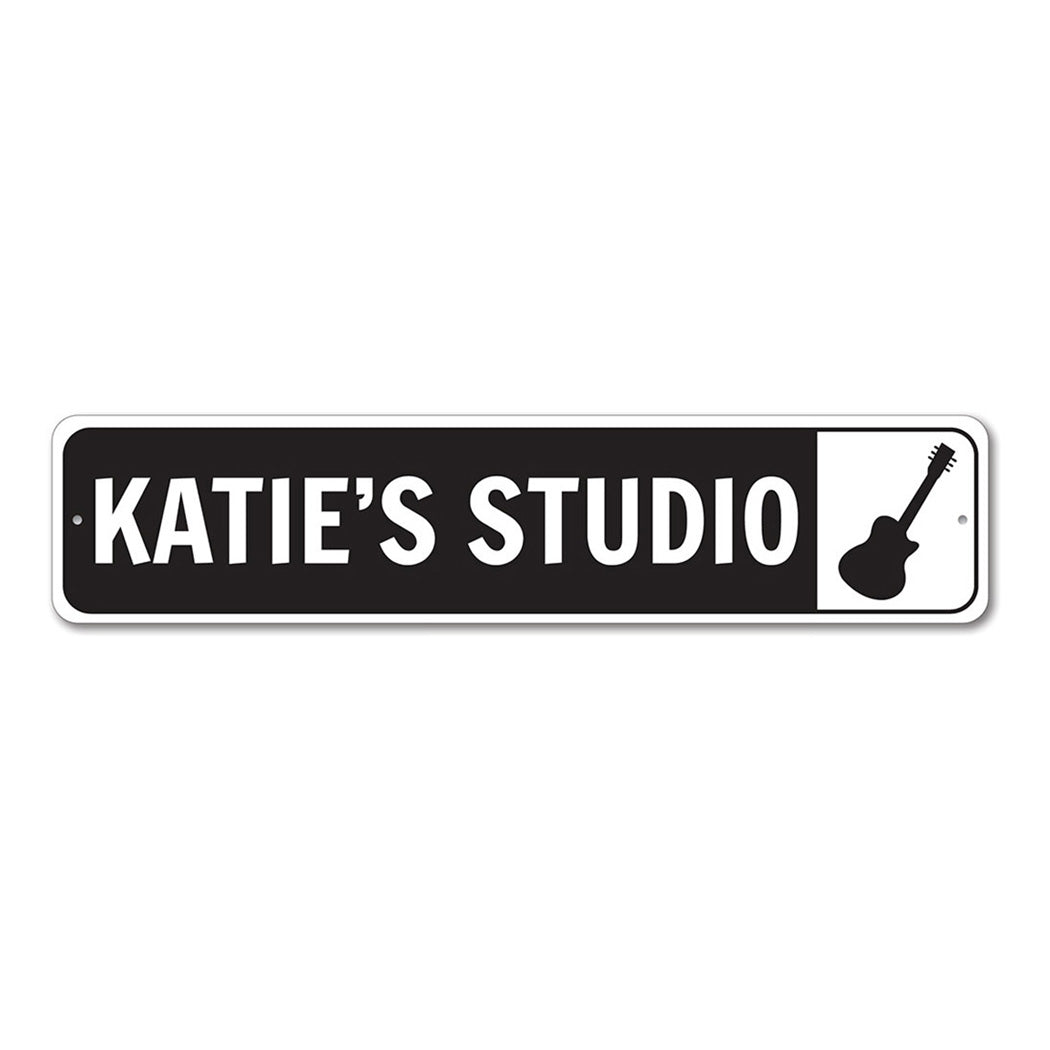 Guitar Studio Metal Sign