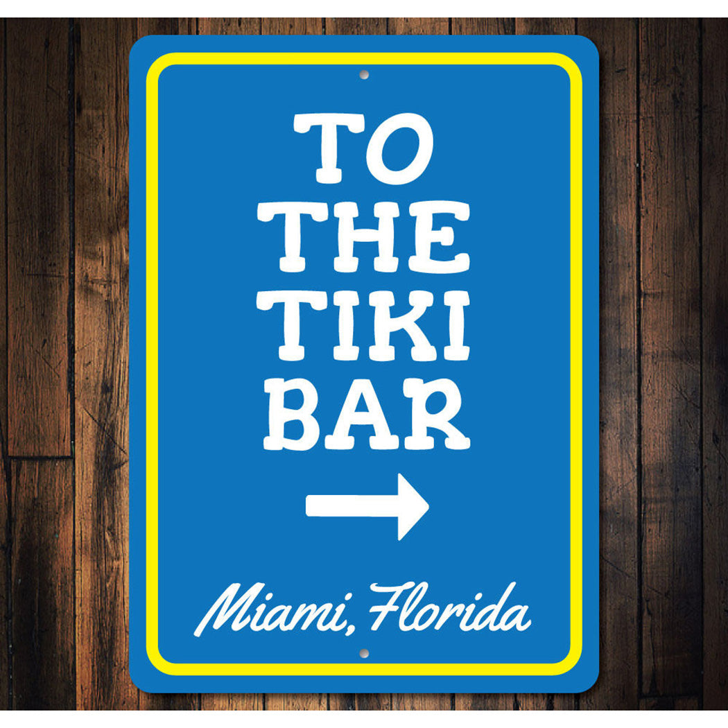 To the Tiki Bar Sign
