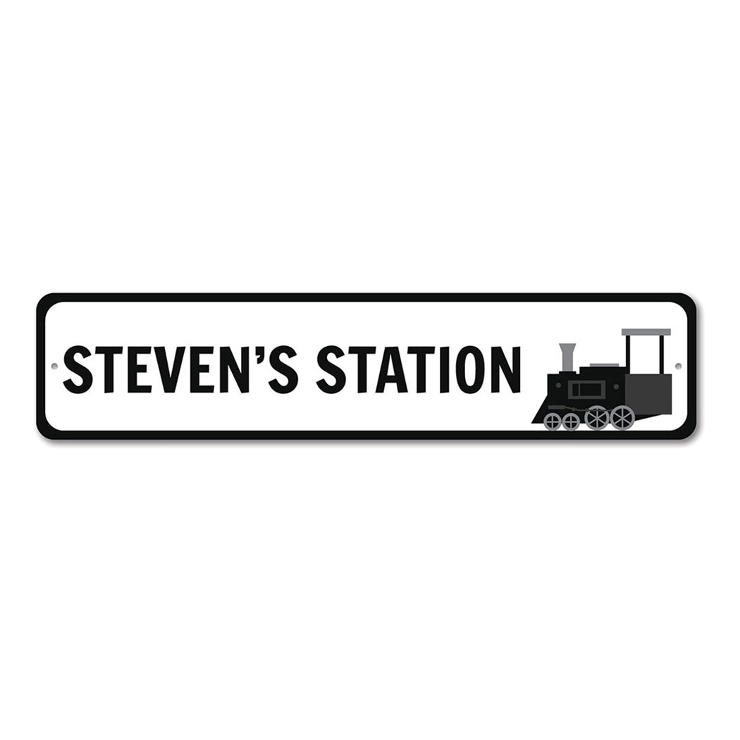 Kids Train Metal Sign