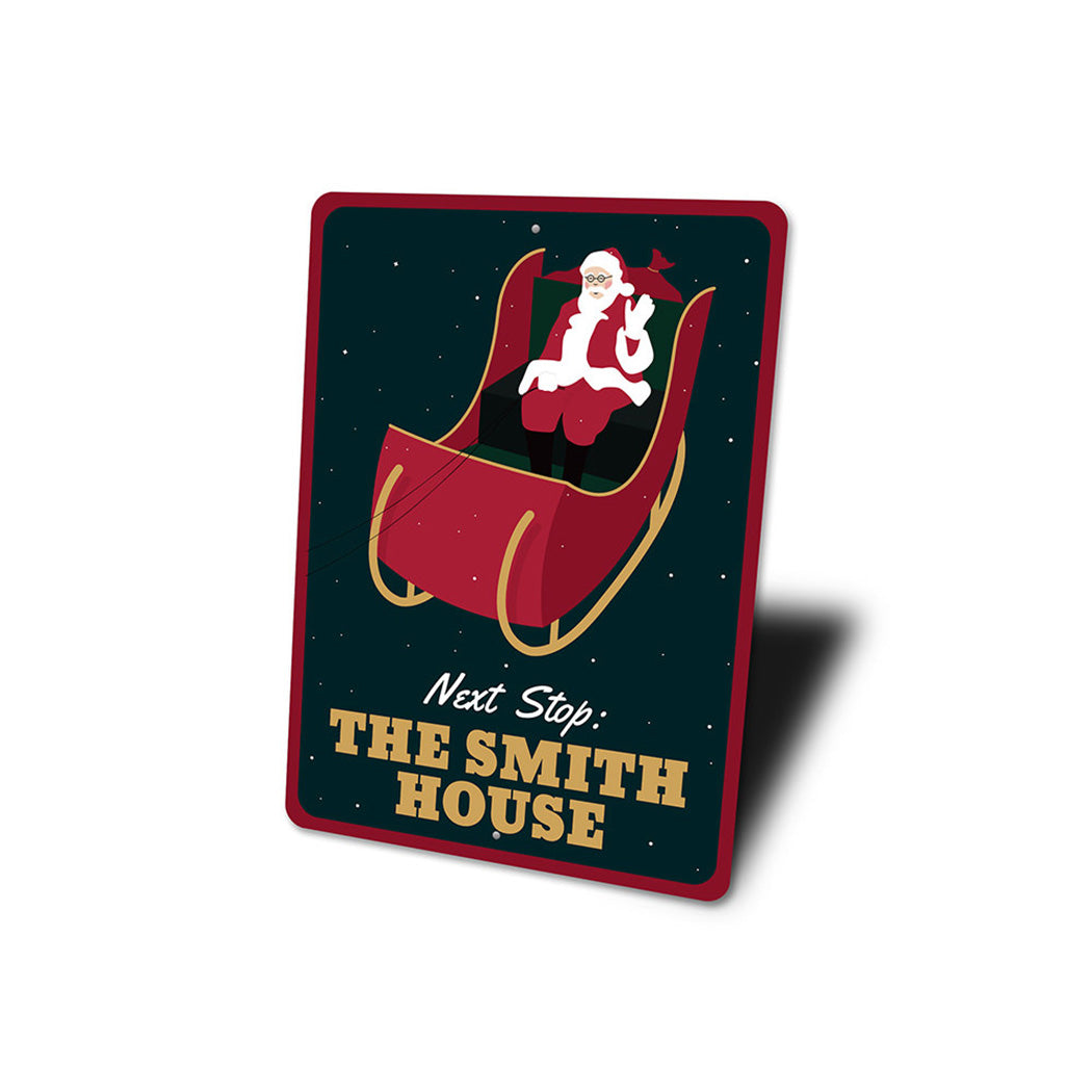 Santa's Sleigh Sign