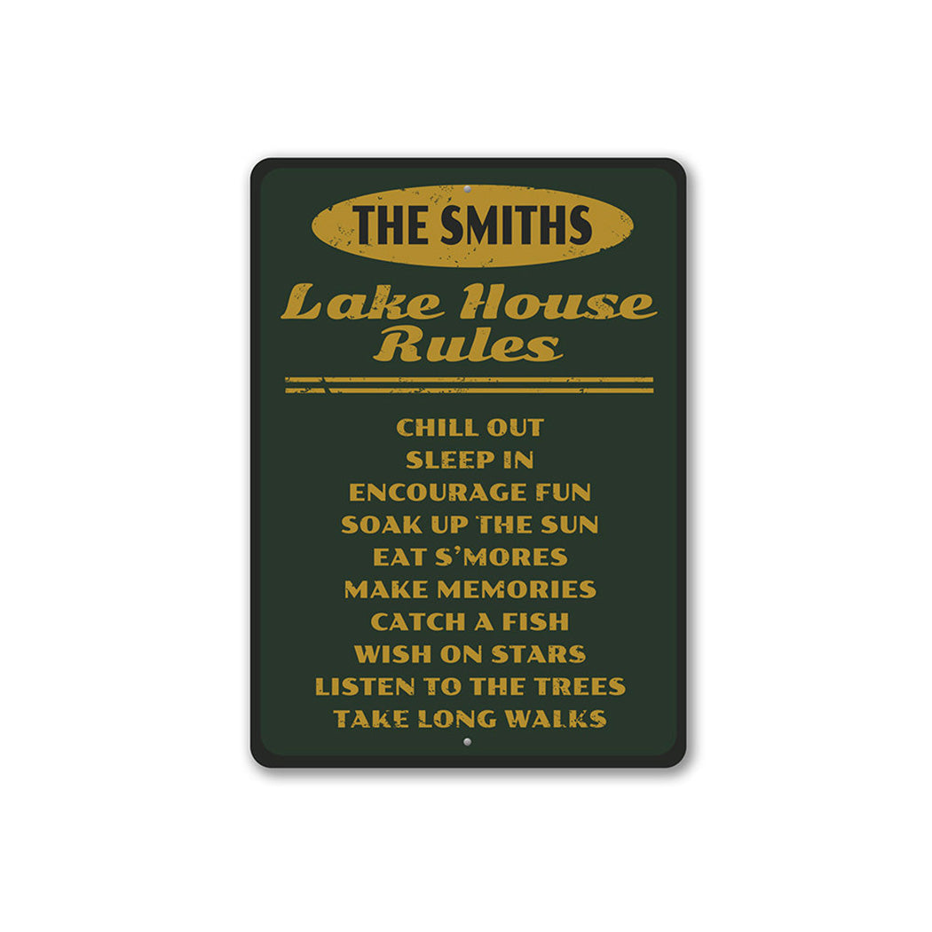 Lake House Rules Sign