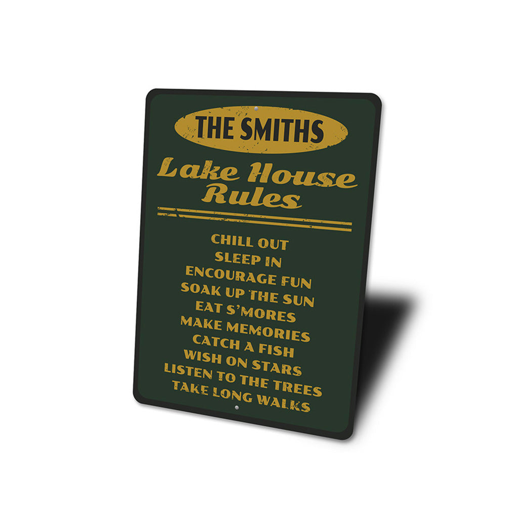 Lake House Rules Sign