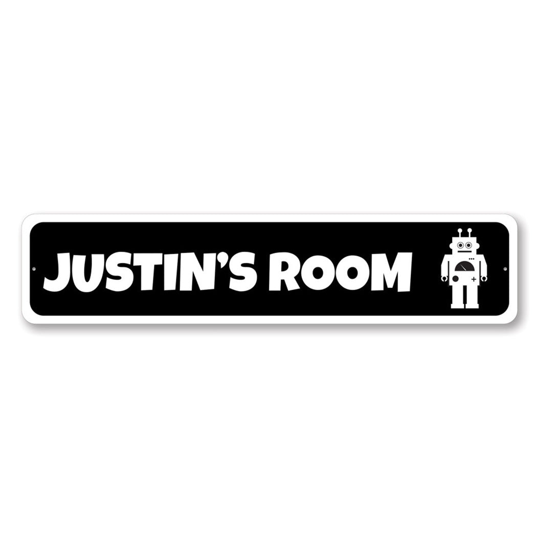 Robot Metal Sign
