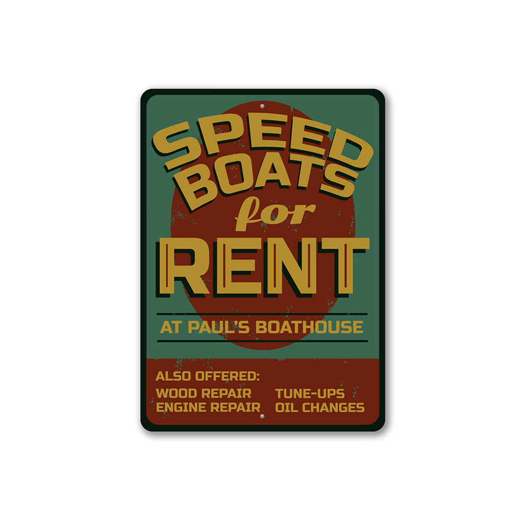 Speed Boat Sign