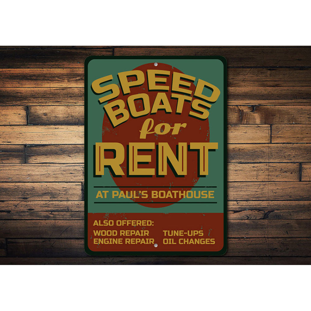 Speed Boat Sign