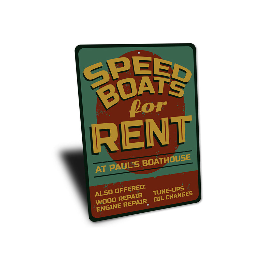 Speed Boat Sign