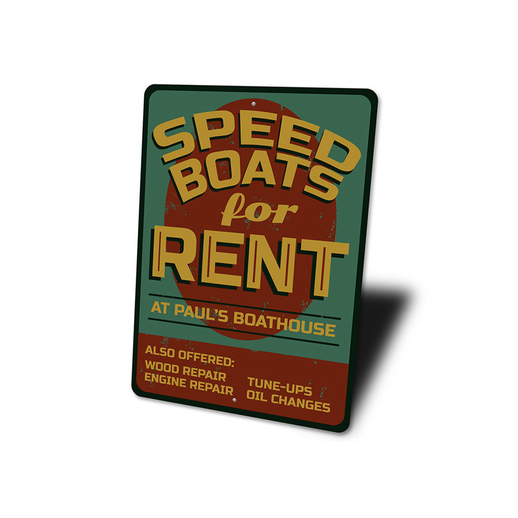 Speed Boat Sign