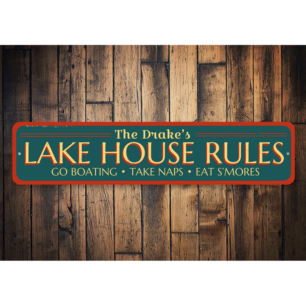 Lake Rules Sign