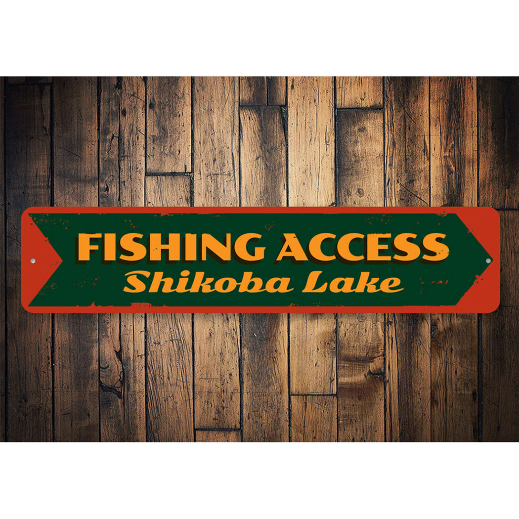 Old Fishing Access Sign