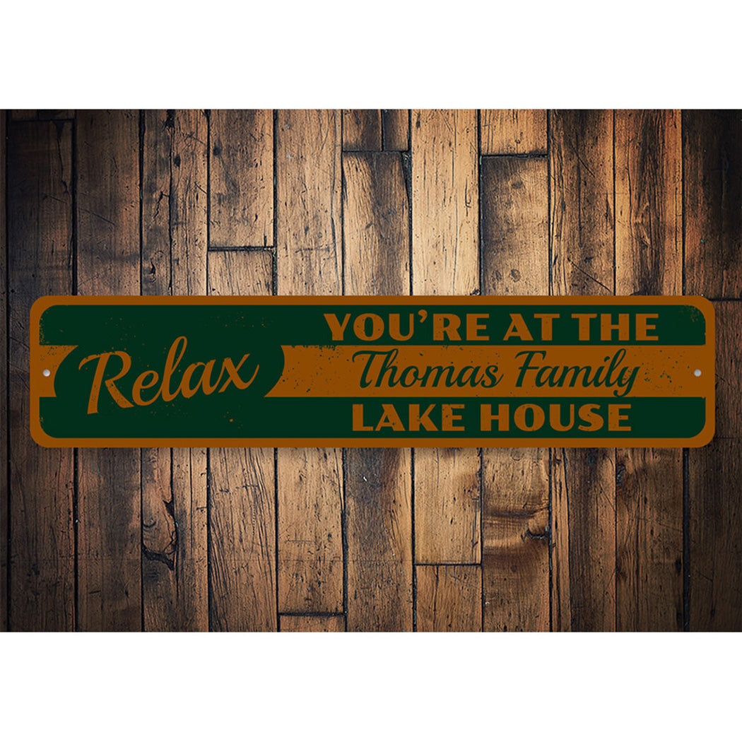 Relax Lake Sign