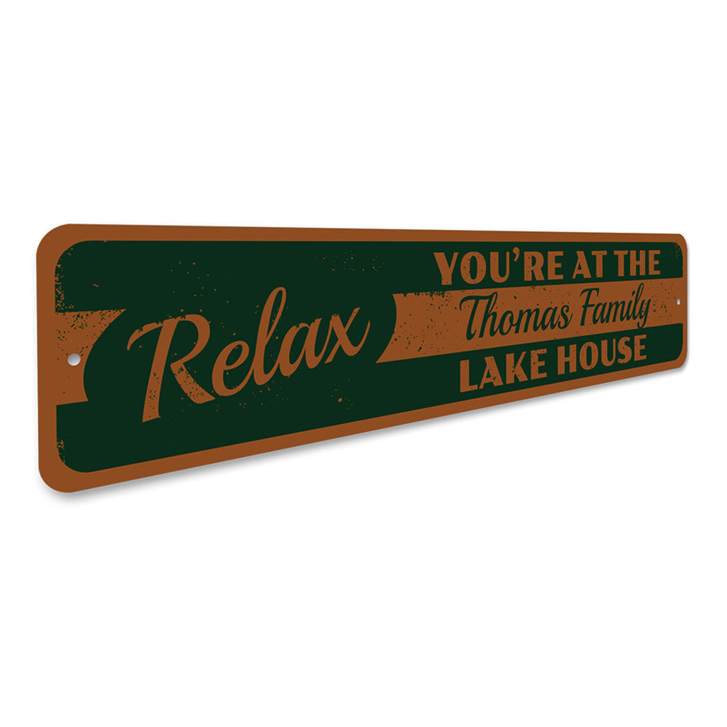 Relax Lake Sign