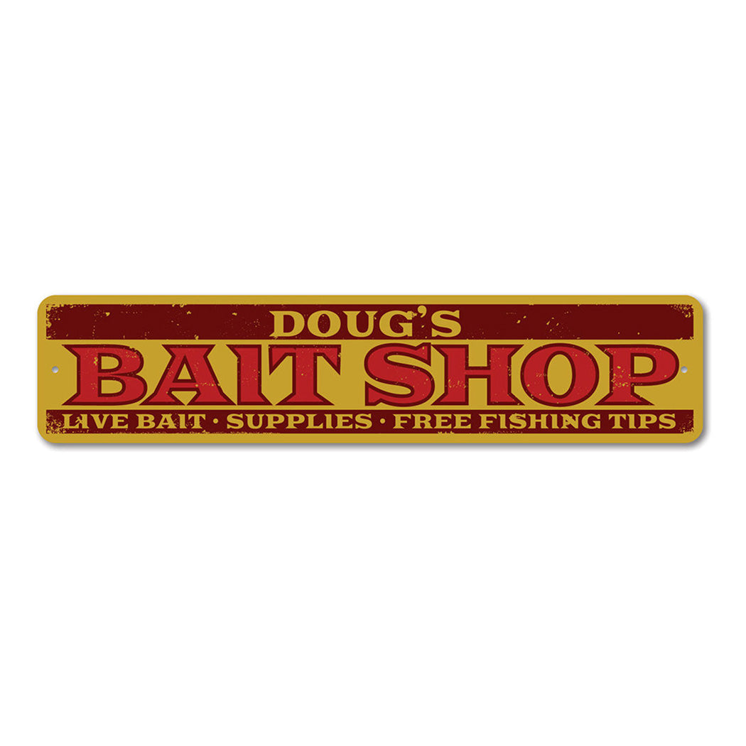 Bait Shop List Metal Sign