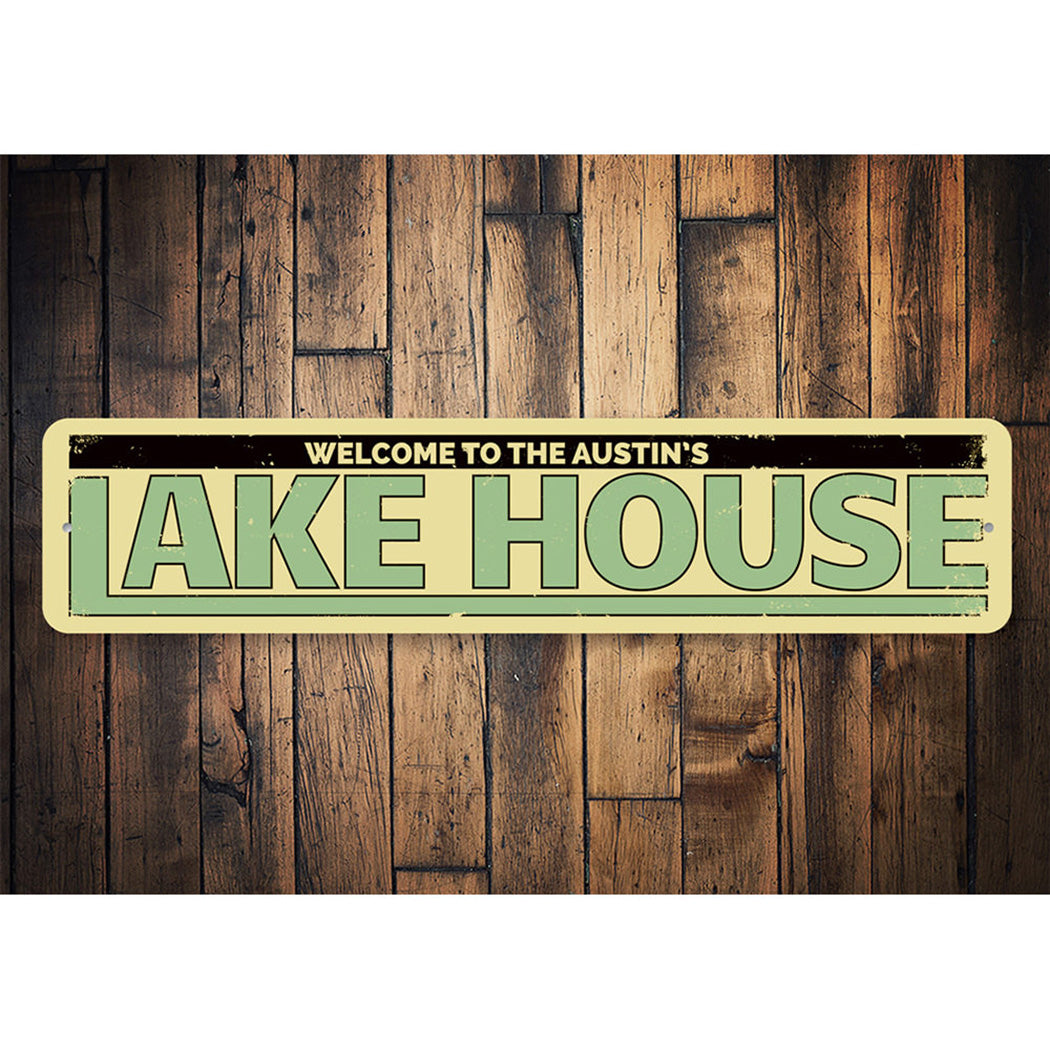 Last Name Lake House Sign