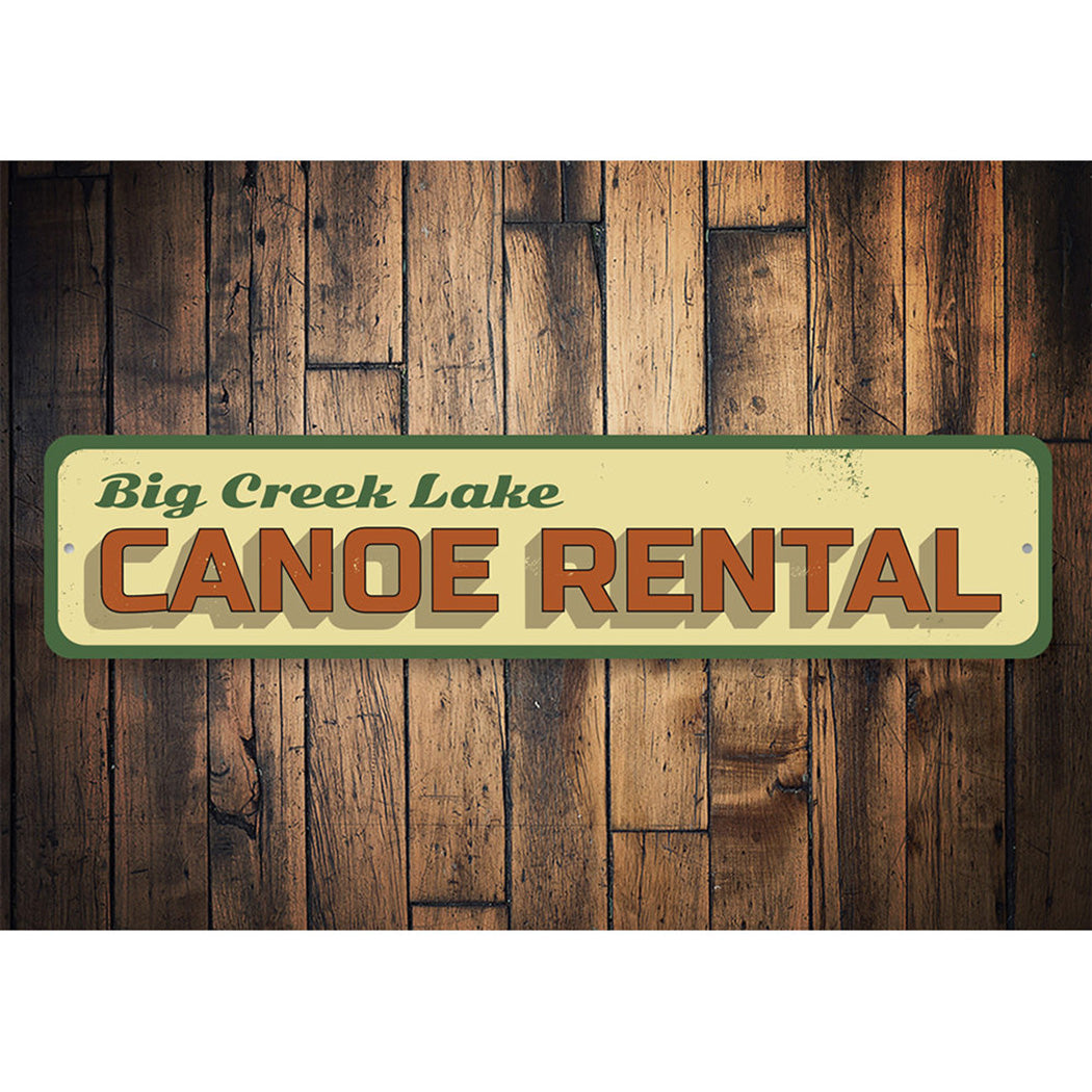 Lake Canoe Rental Sign