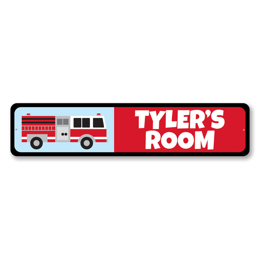Fire Truck Metal Sign