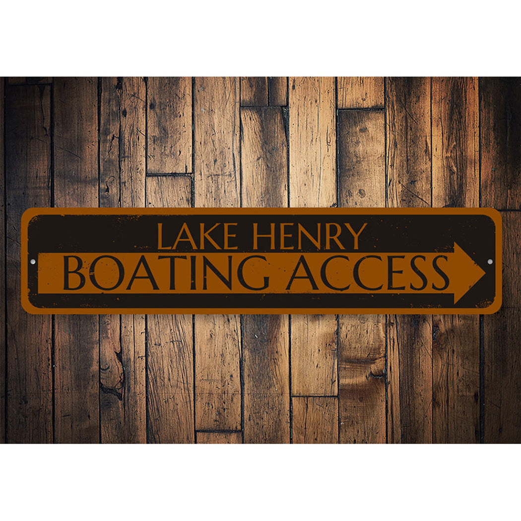 Boating Access Arrow Sign