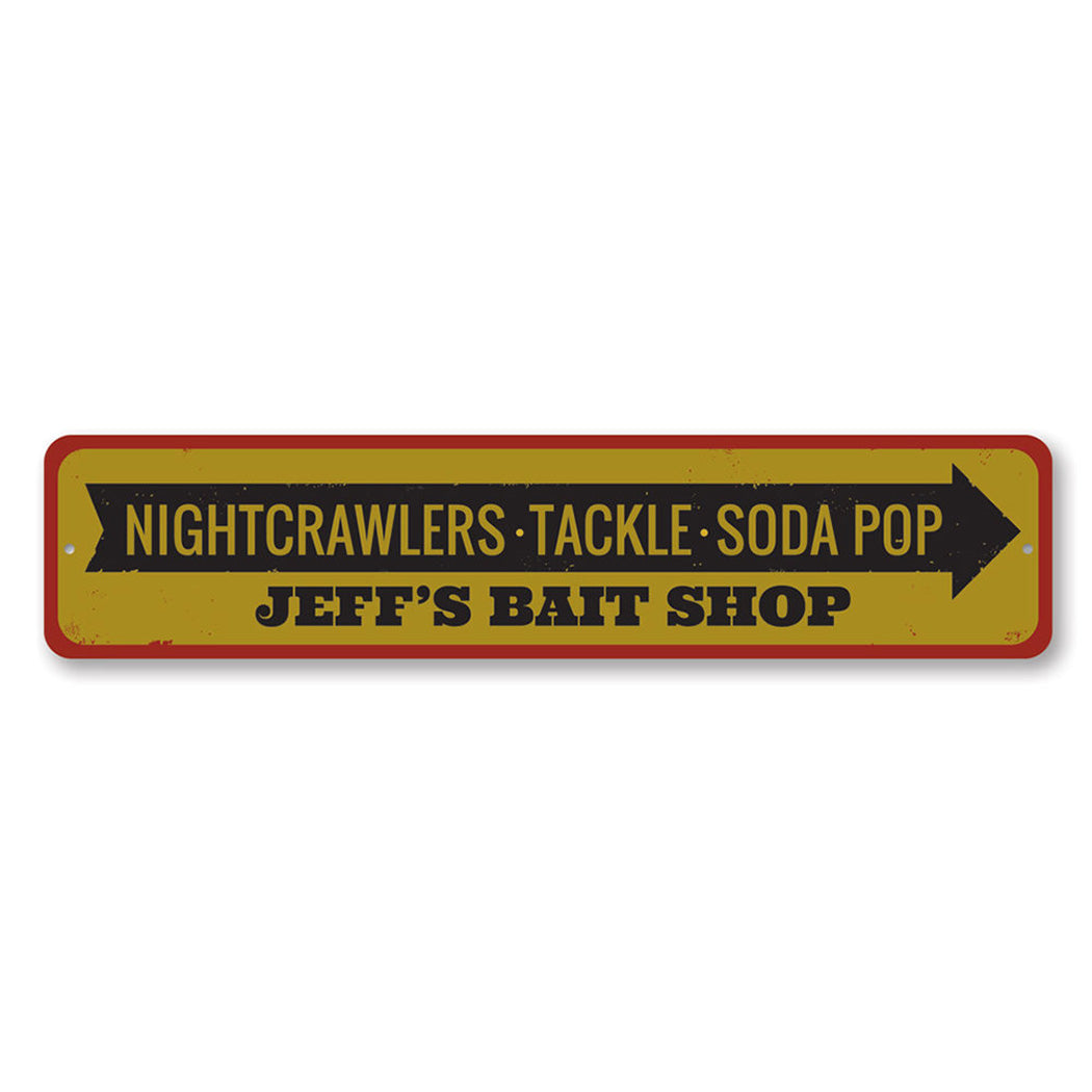 Bait Shop Items Metal Sign