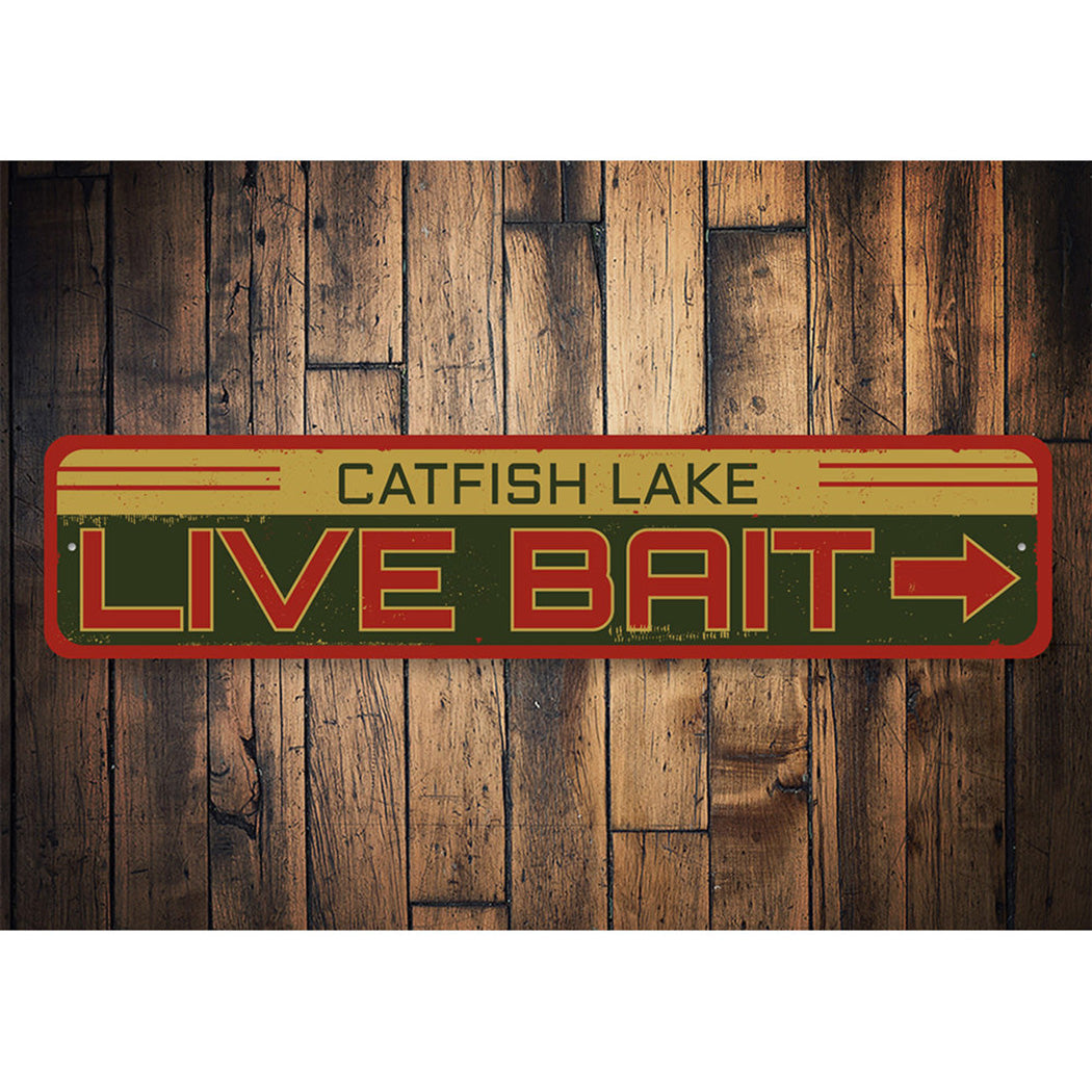 Live Bait Lake Sign