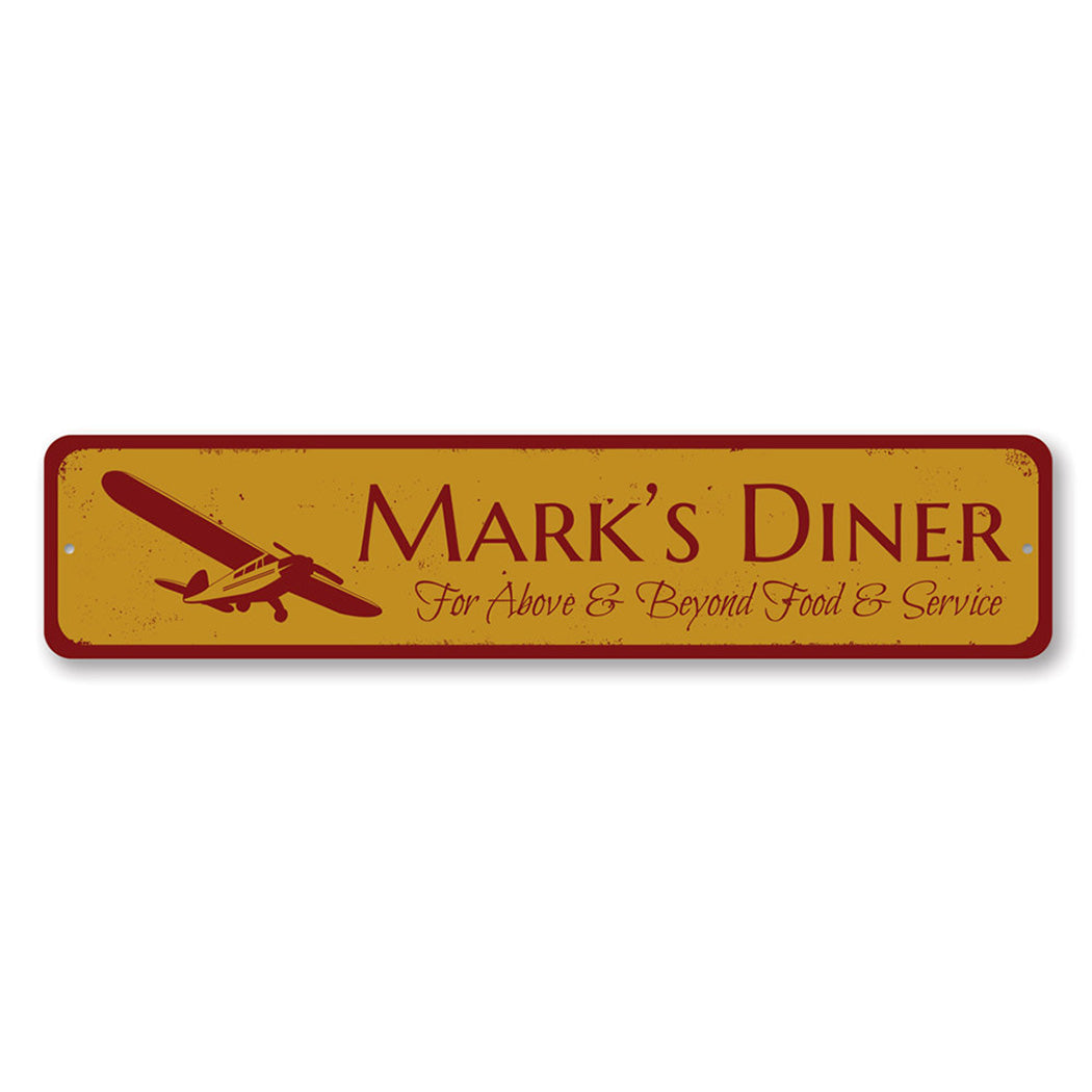 Airplane Diner Metal Sign