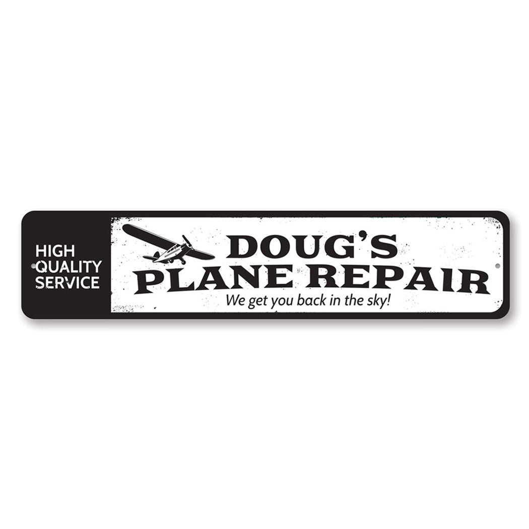 Plane Repair Metal Sign