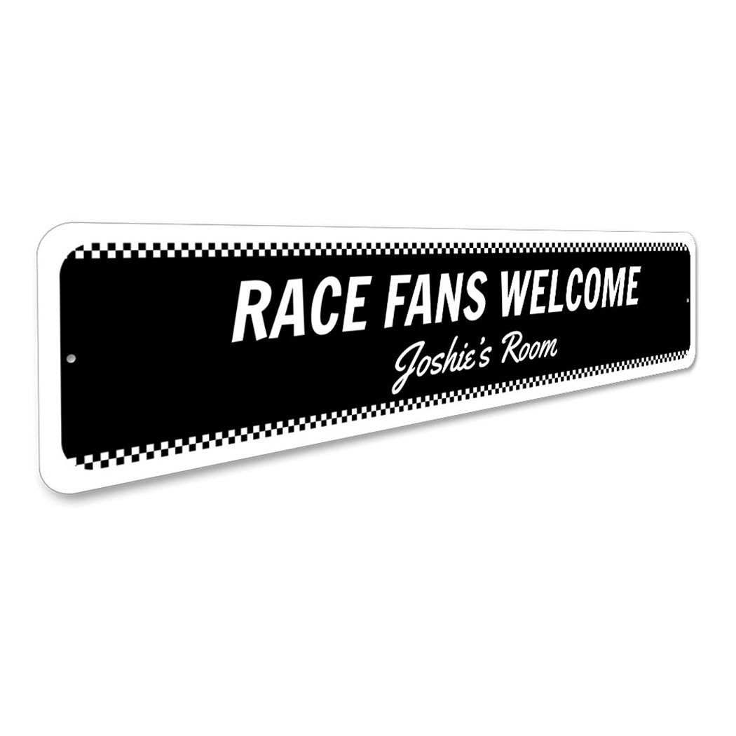 Welcome Race Fans Sign