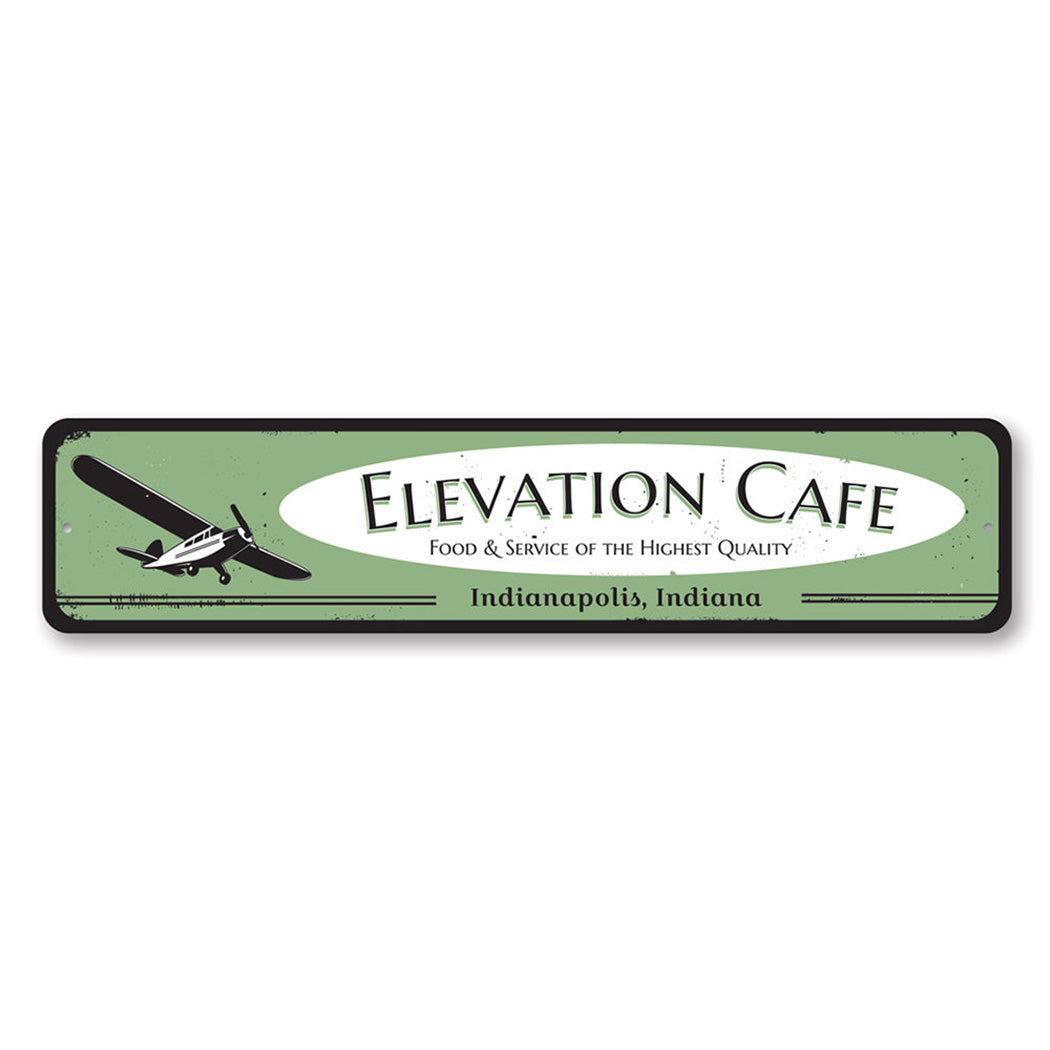 Airplane Cafe Metal Sign