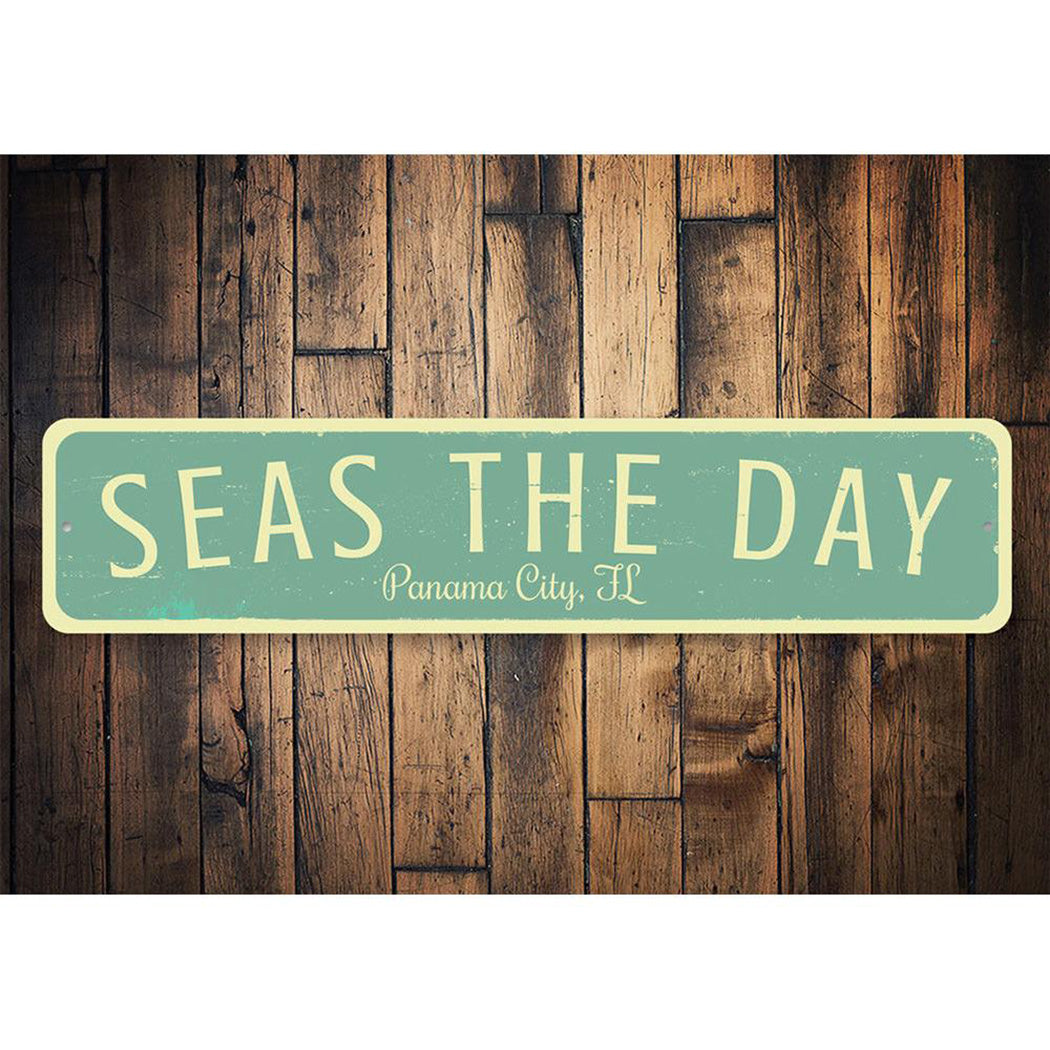 Seas The Day Location Sign