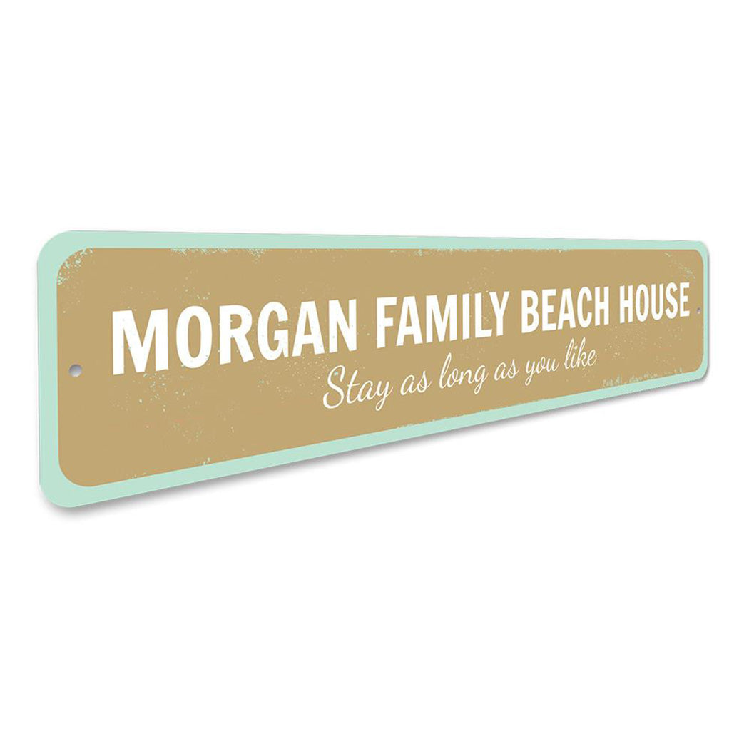 Family Beach House Sign