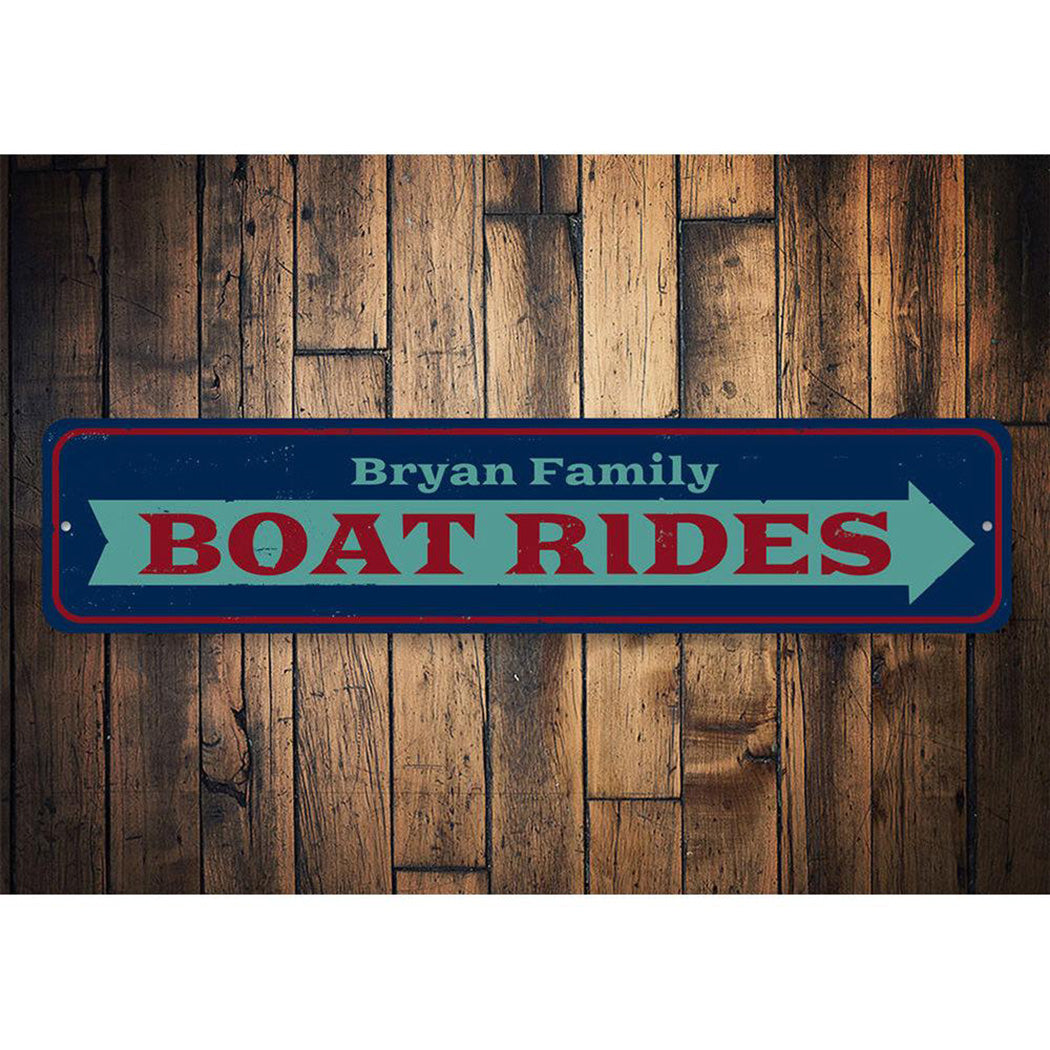 Boat Rides Arrow Sign