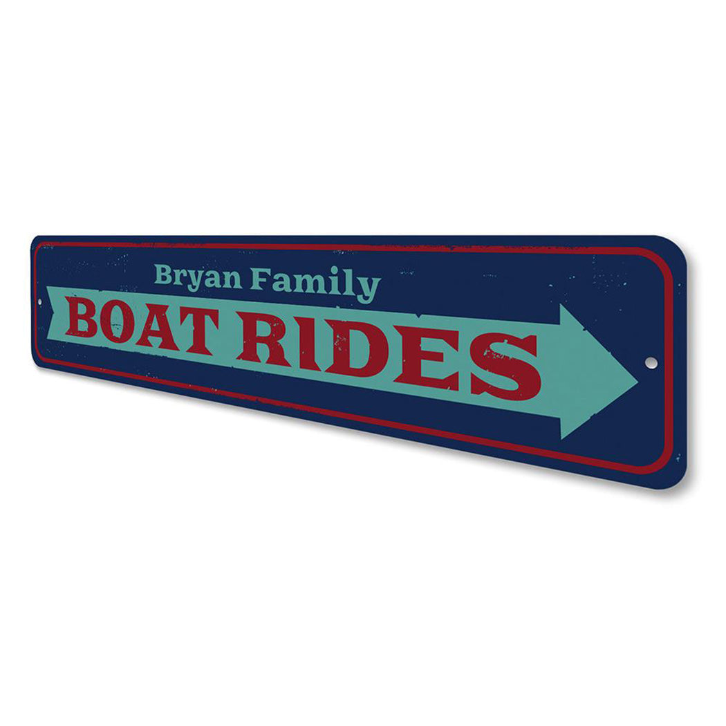 Boat Rides Arrow Sign