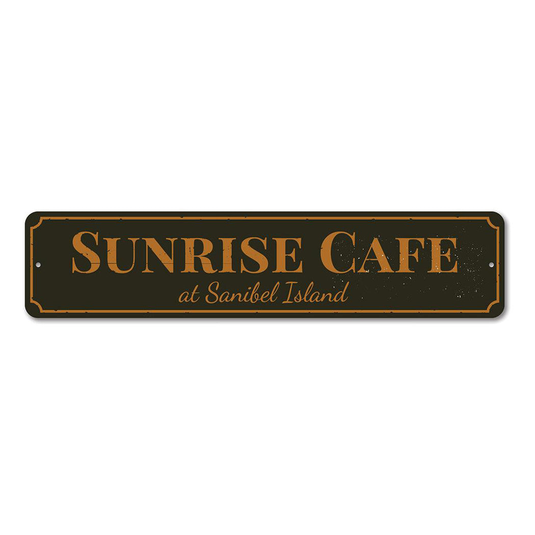 Sunrise Cafe Metal Sign