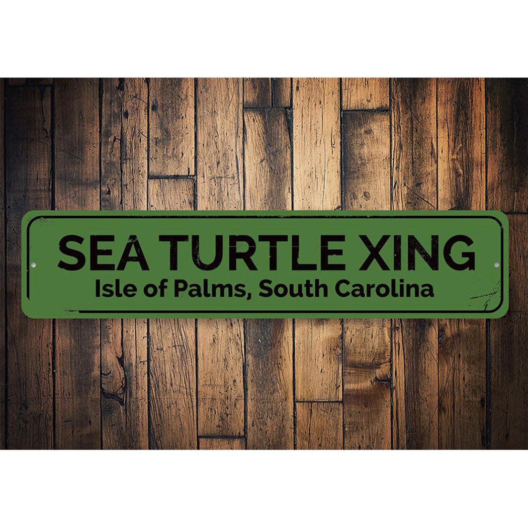 Sea Turtle Crossing Sign