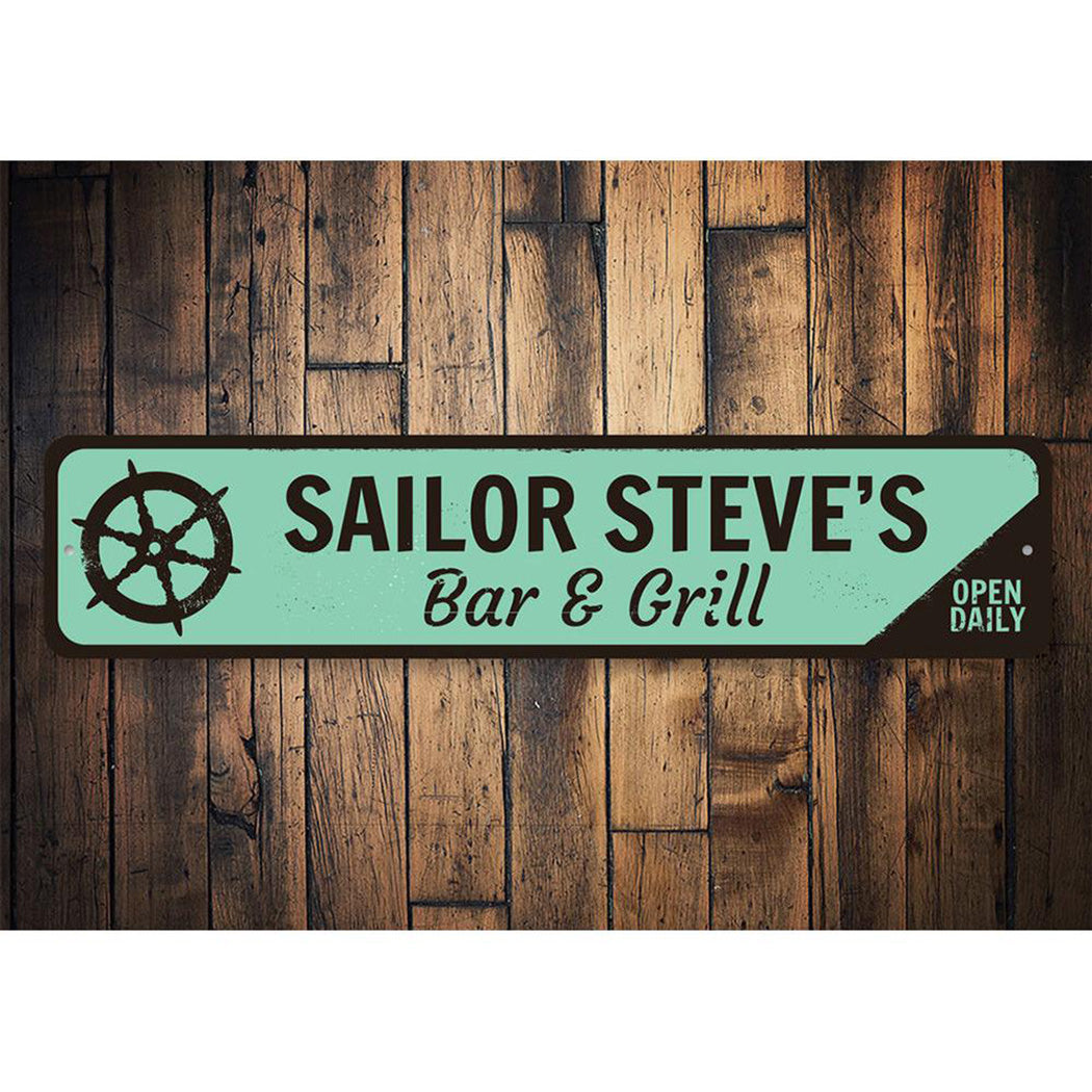 Ship Wheel Sign