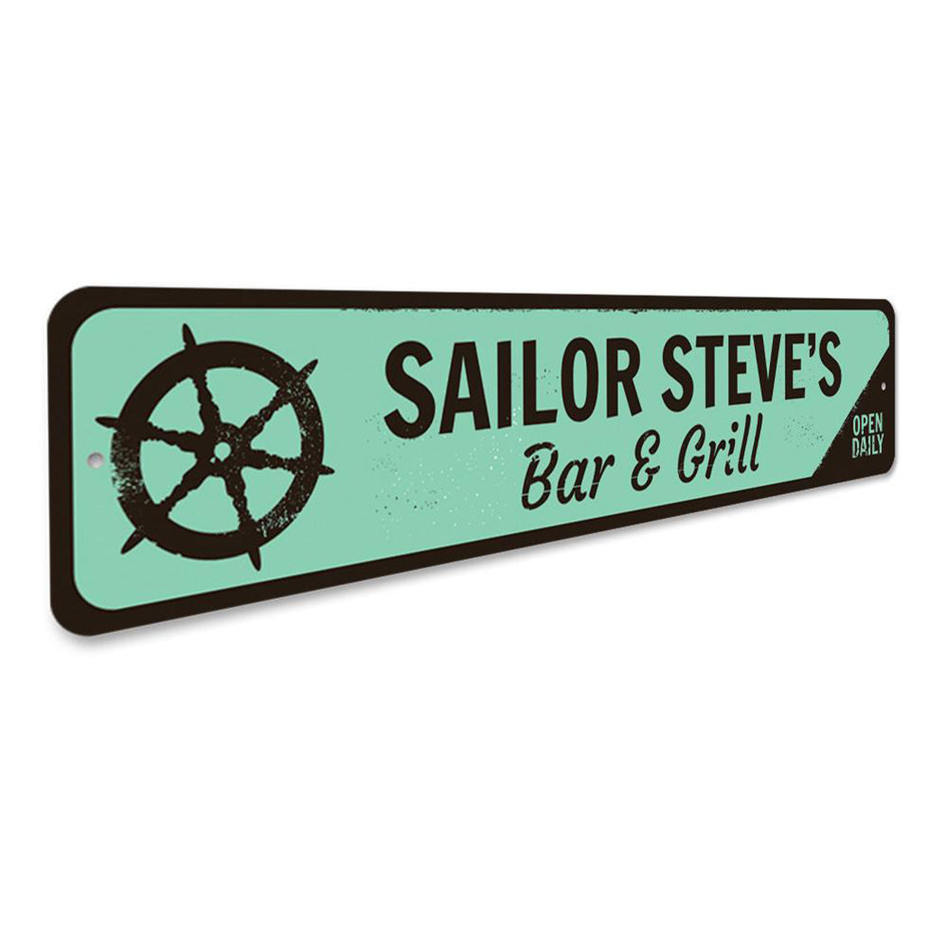 Ship Wheel Sign