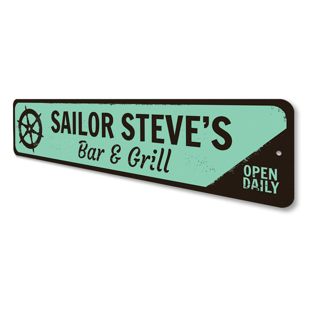 Ship Wheel Sign