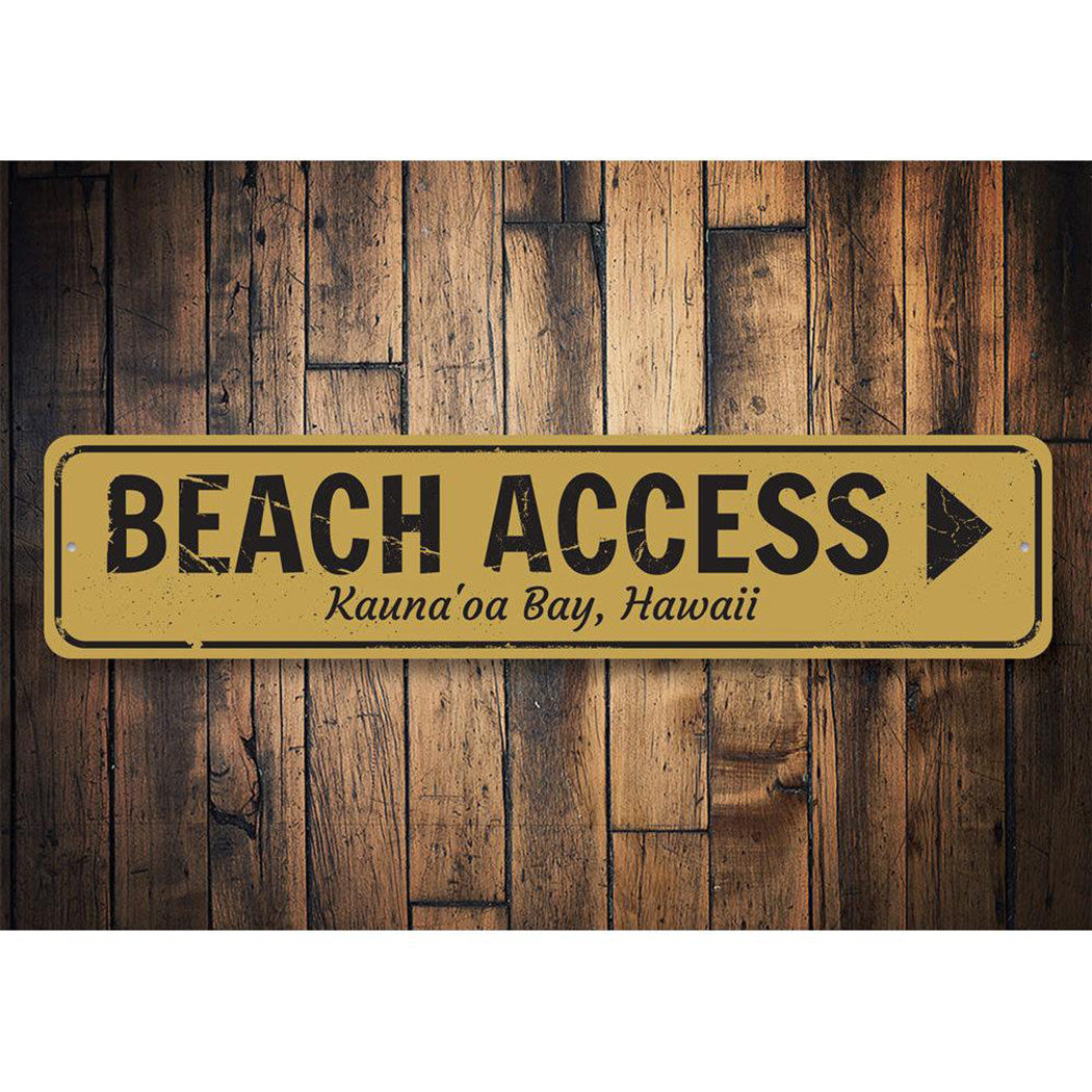 Beach Access Arrow Sign