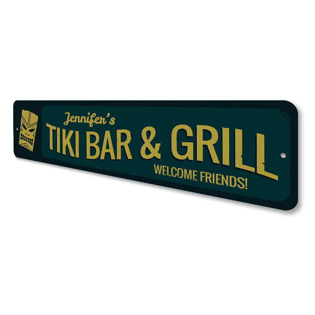 Welcome Tiki Bar and Grill Sign