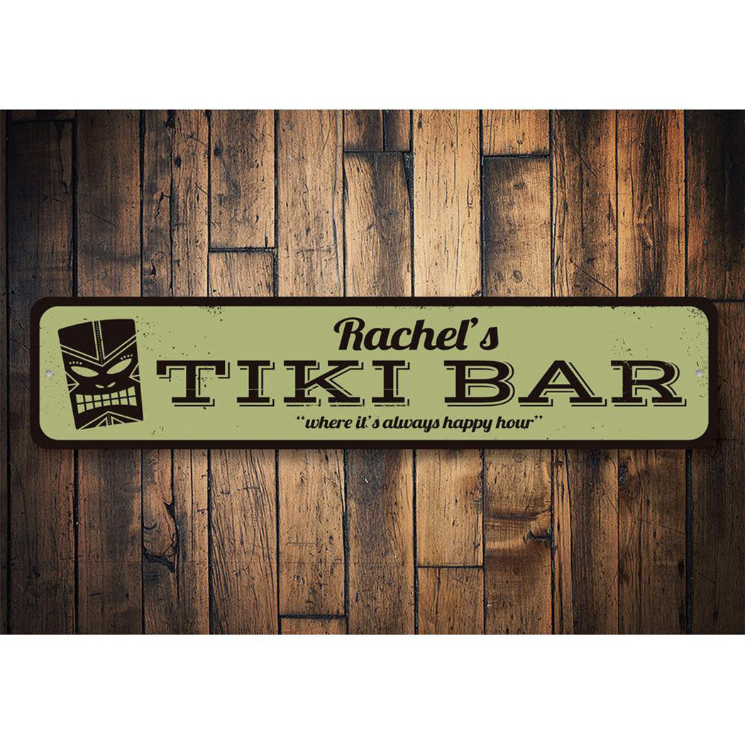 Happy Hour Tiki Bar Sign
