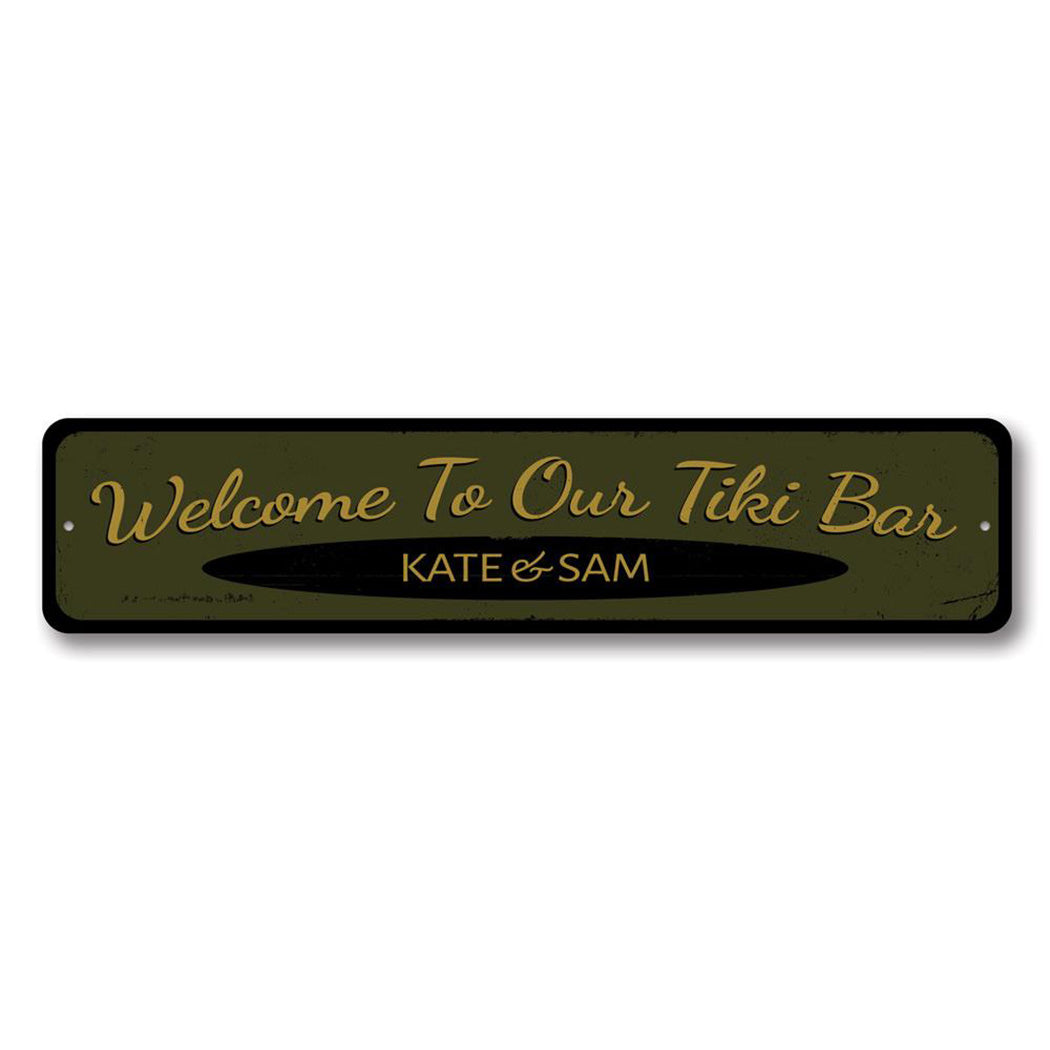 Welcome to our Tiki Bar Sign