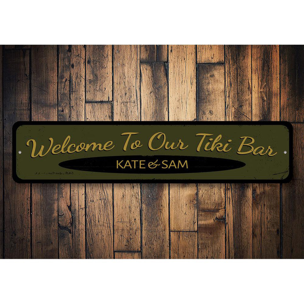 Welcome to our Tiki Bar Sign