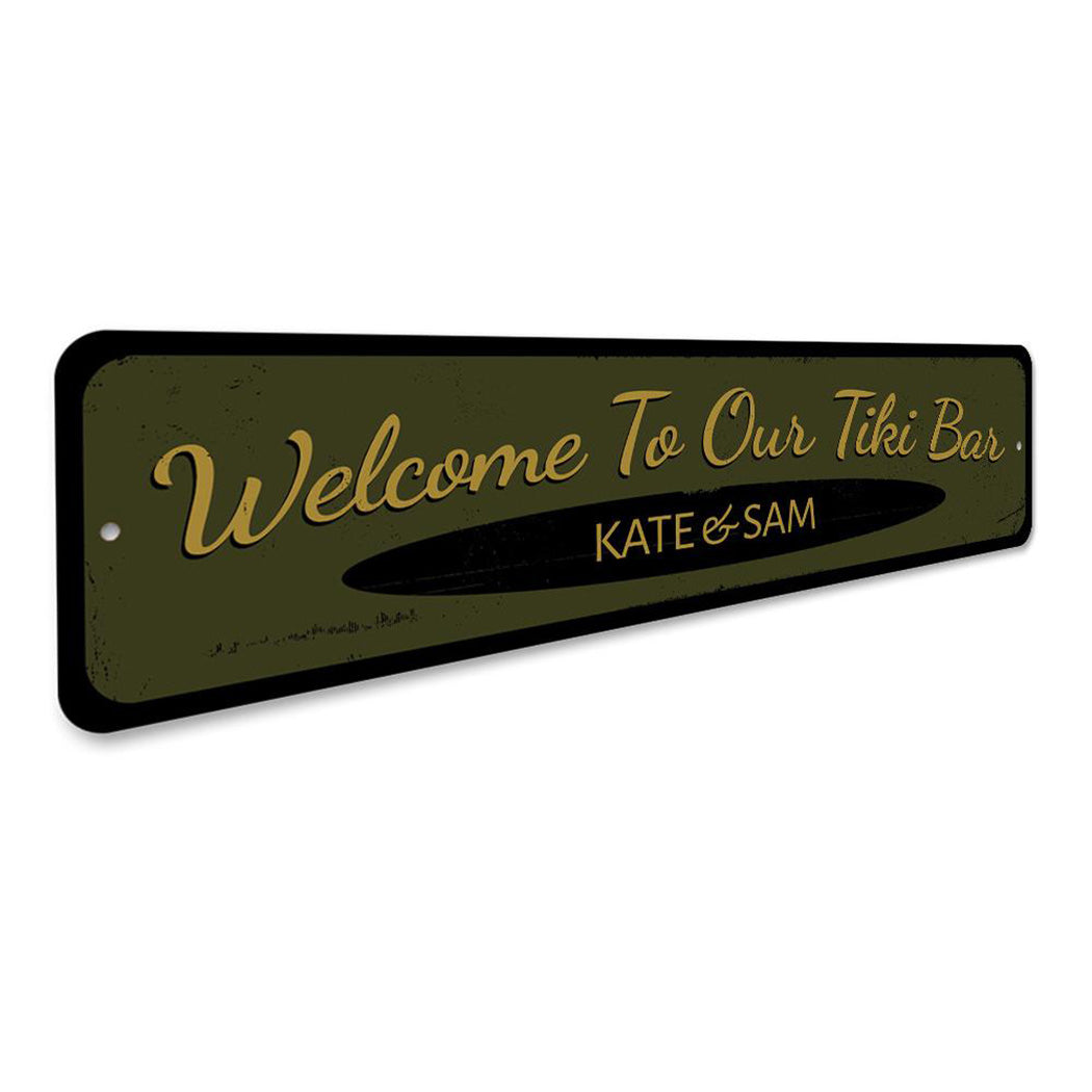 Welcome to our Tiki Bar Sign