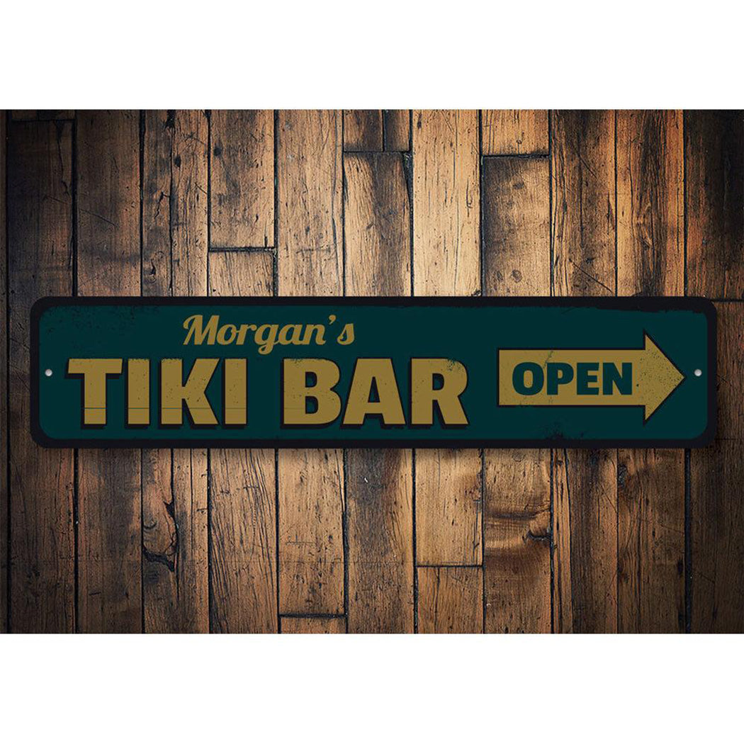 Tiki Bar Open Sign