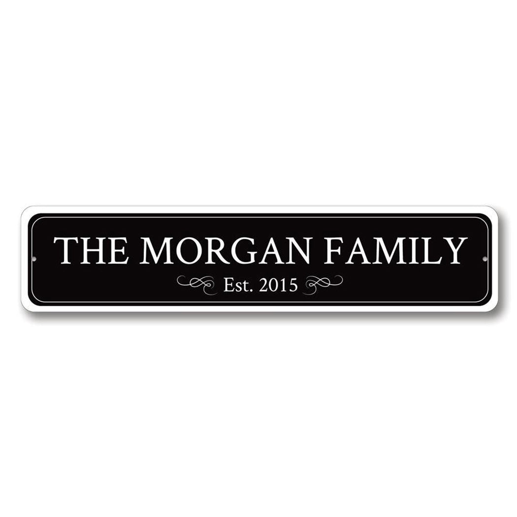 Family Name Metal Sign