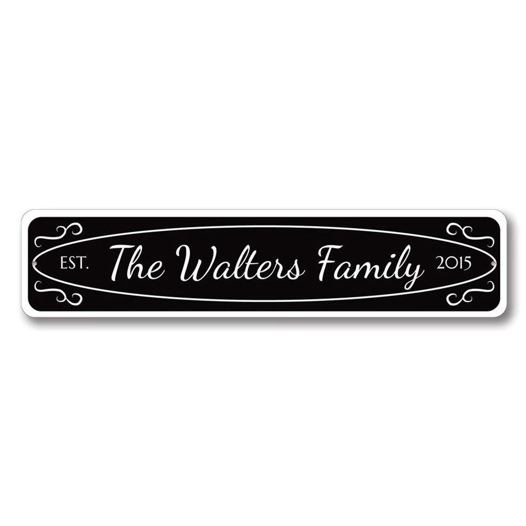 Family Established Date Metal Sign