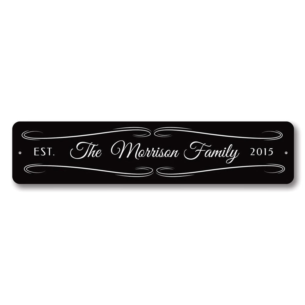 Last Name Wedding Metal Sign